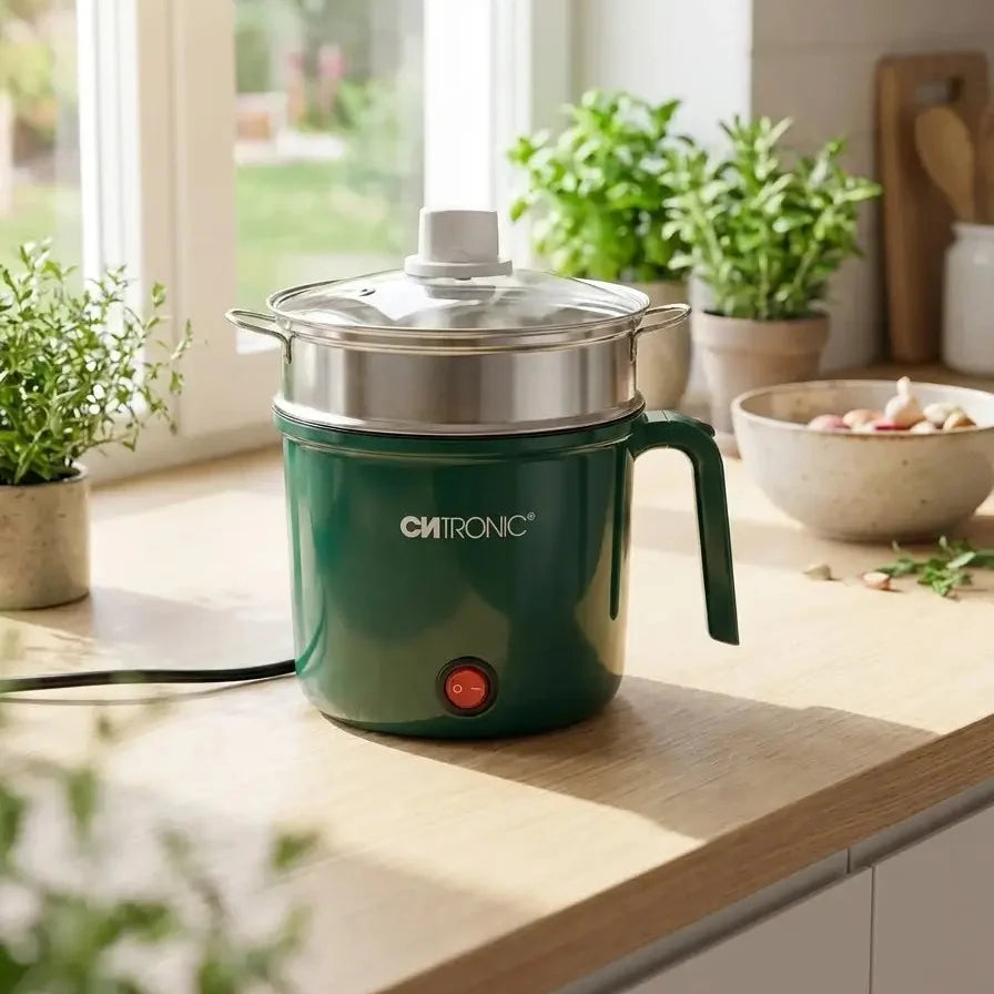 1.5L Multifunction Electric Cooking Pot with Steamer