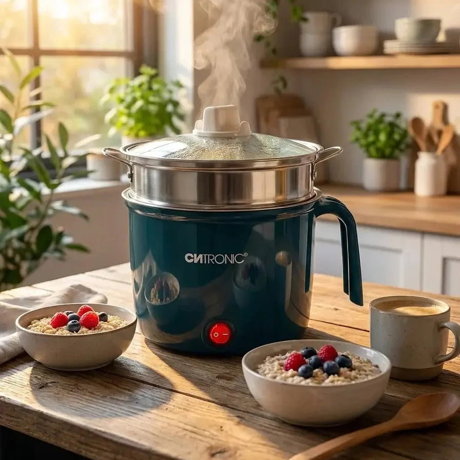 1.5L Multifunction Electric Cooking Pot with Steamer
