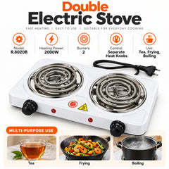 RAF Double Electric Stove – 2000W | R.8020B